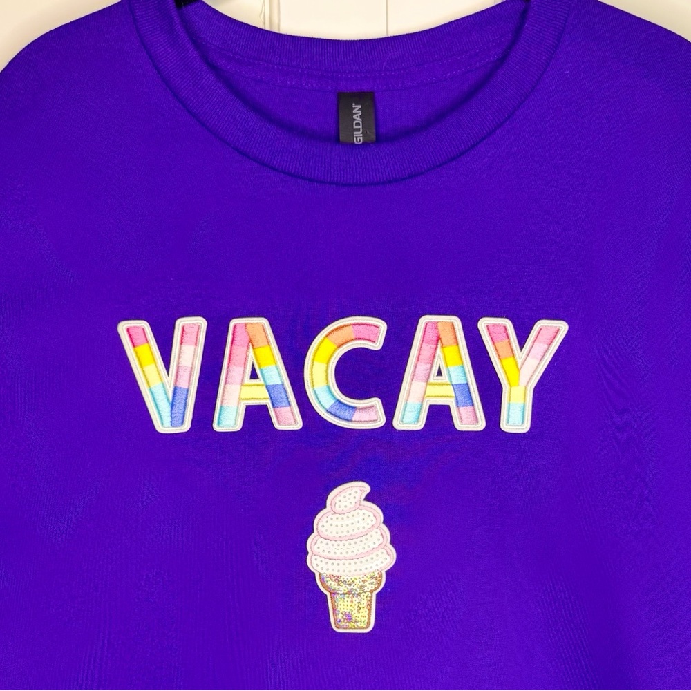 Chenille & Sequin Patch VACAY Tee
